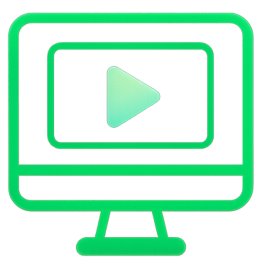 Film icon representing video production